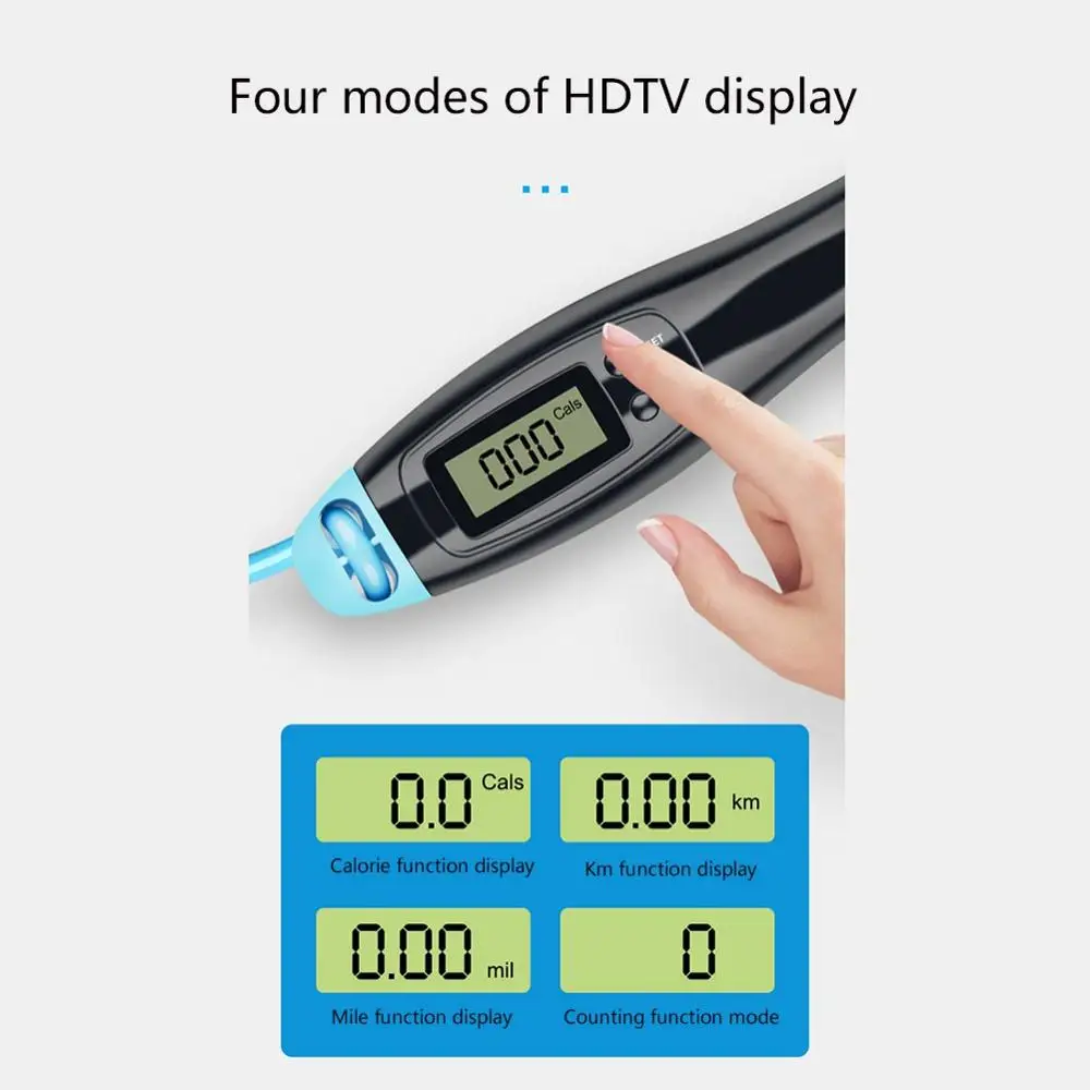 

Cordless Jump Anti-Slip Ropes Smart Electronic Digital Building Exercise LCD Screen Show Skip Calorie Professional Fitness Body