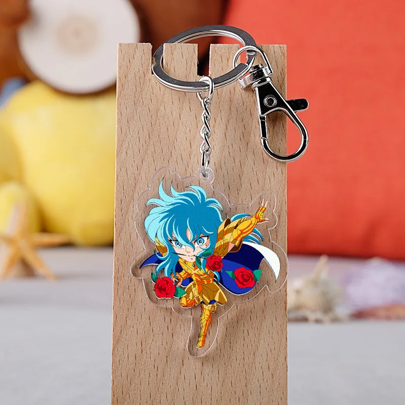 Аниме Saint Seiya модель куклы акриловый брелок Ikki Shiryuu Shun Hyouga Saori Shaka фигурка кулон