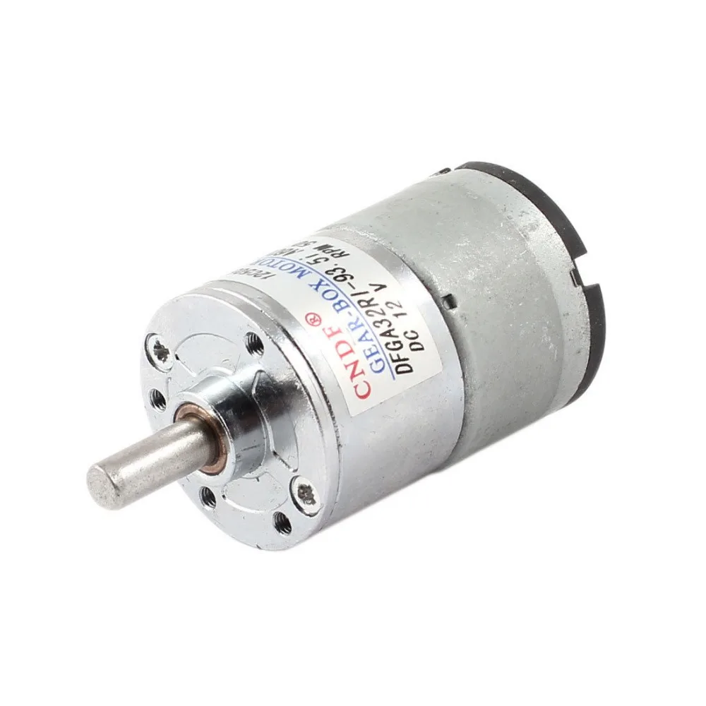 Фото DC 12V 50RPM 6 мм Вал цилиндрический Электрический редуктор скорости редуктора DC 12V 50RPM 6 мм Вал цилиндрический Электрический редуктор скорости редуктора