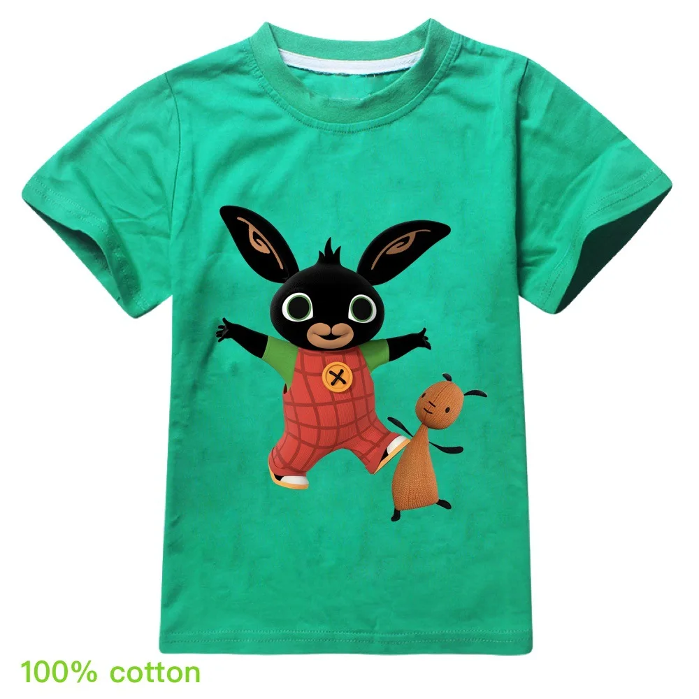 Зеленый Г. Детская футболка толстовки с капюшоном Bing Bunny футболки с длинными рукавами для мальчиков и девочек, Bing Rabbit, пальто детский топ, футболка Enfan - Цвет: Зеленый