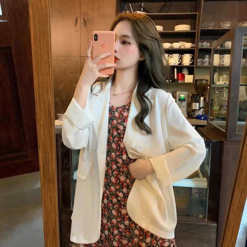 Блейзер Женский однобортный с длинным рукавом 6 цветов Повседневный для офиса