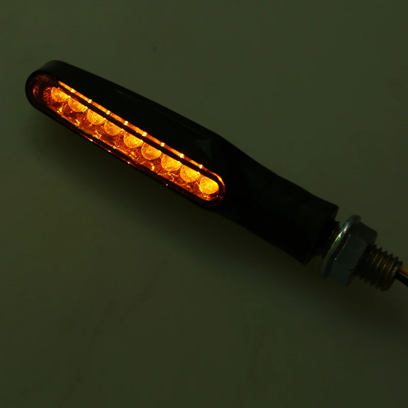 

2 Pcs Motorcycle Universal Turn Signal Light Scooter Flexible LED Indicator Amber lamp For Kawasaki YAMAHA BMW