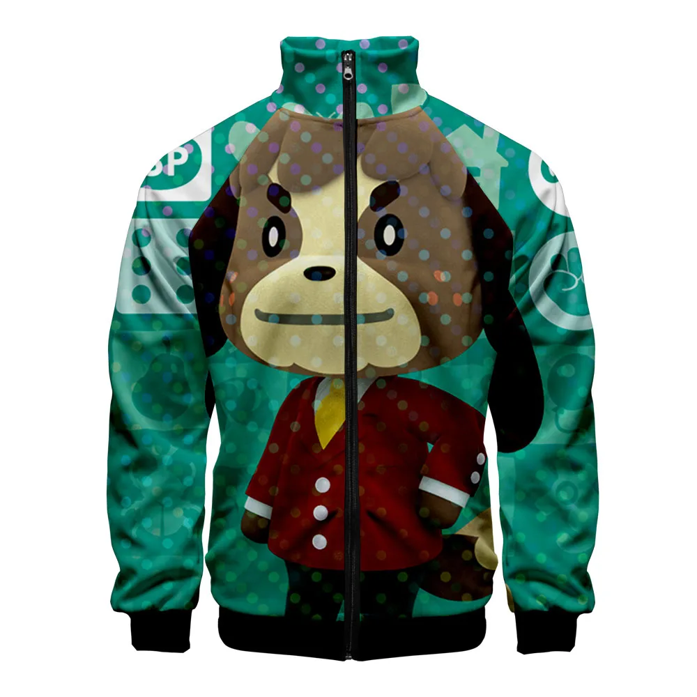 

animal crossing 3D Printed Stand Collar Zipper Jacket Women/Men's Fashion Long Sleeve Jackets Hot Sale Streetwear Clothes coat