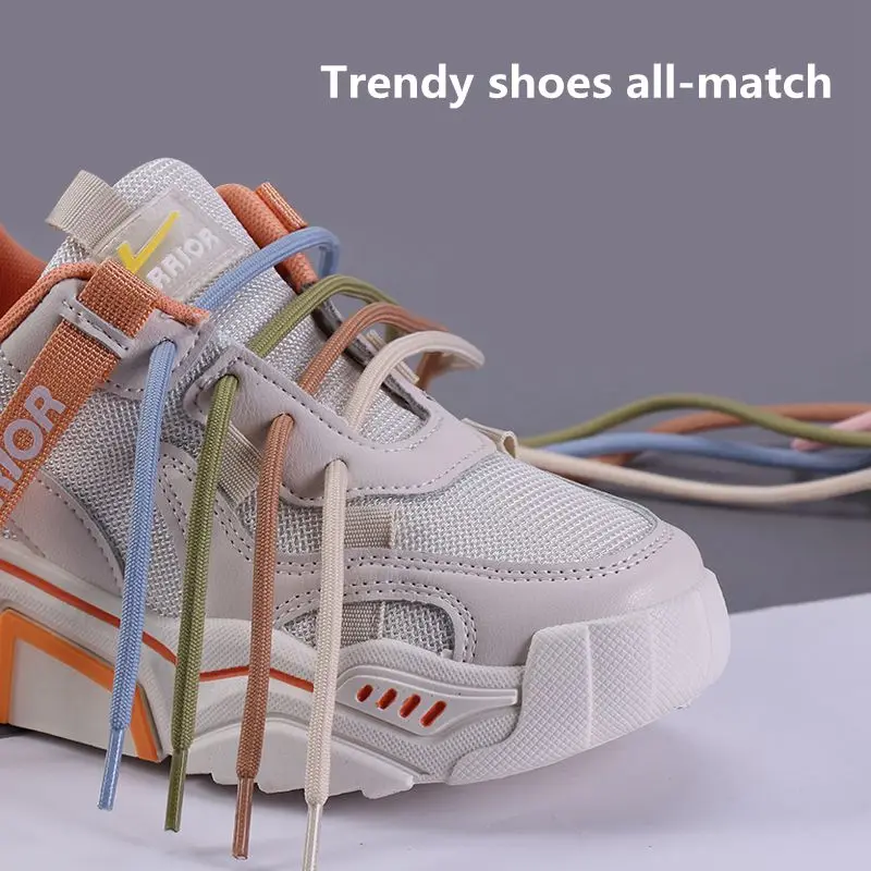 1Pair New 2022 Round Shoelaces Polyester Solid Classic For Yezy Sports Martin Boot shoeslace Sneaker Shoe Laces Strings 20colors