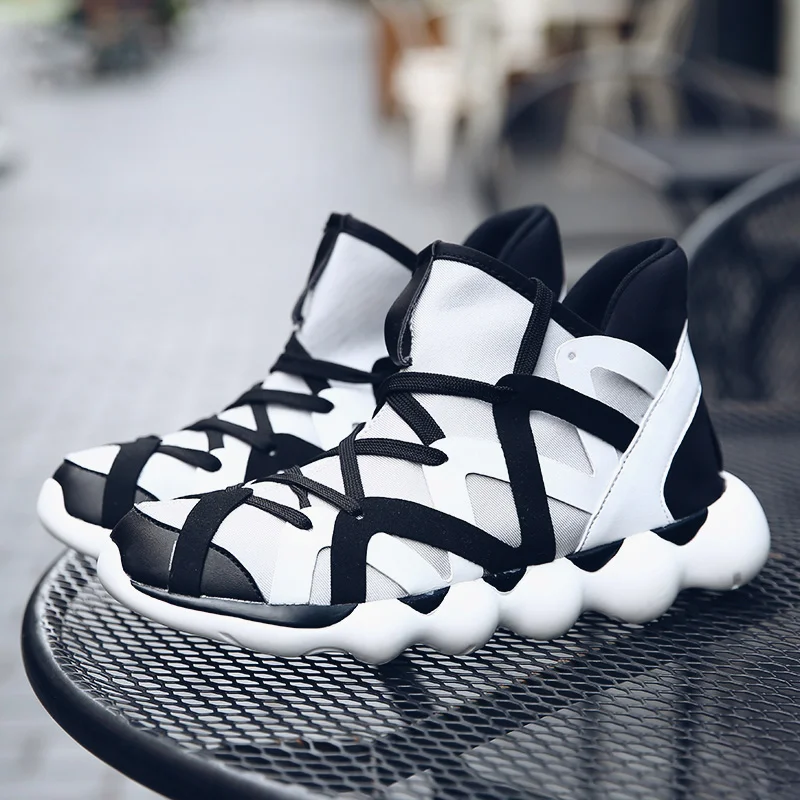 2019 New Couple Hip Hop Basketball Shoes Men High Top Sports Sneakers Sock Zapatillas Basquetbol Basket Homme | Спорт и развлечения