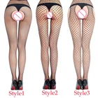 Новые женские ажурные колготки, Сексуальные клубные колготки Rajstopy с открытой промежностью, сетчатый колготки из сетки, черные нейлоновые ажурные чулки Collant Femme