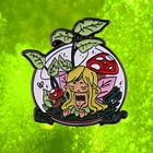 Брошь на лацкан с изображением лесного эльфа в росе, волшебной природы, весеннего духа, Листьев, гриба, значок для девушки