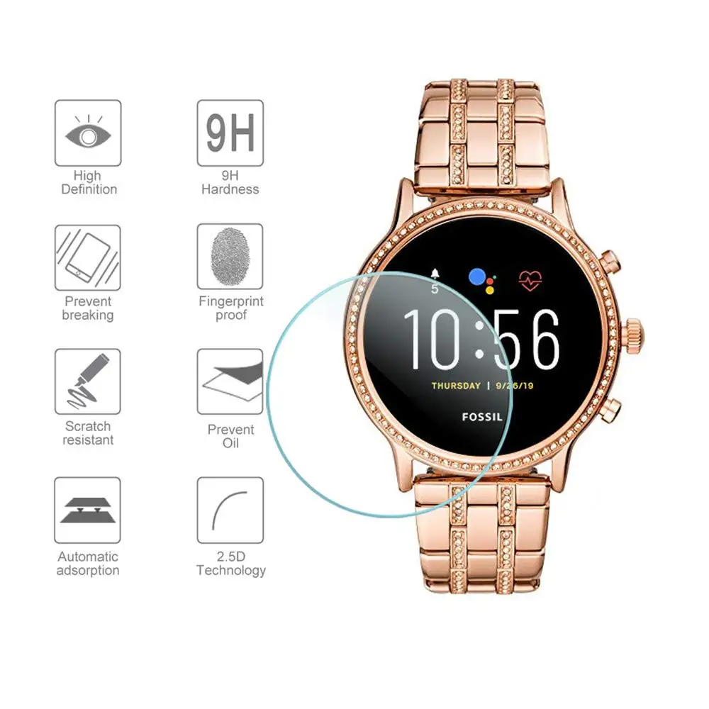 Для Fossil women Gen 5 Julianna Защитная пленка для экрана из закаленного стекла для Fossil women Gen 5 Smartwatch