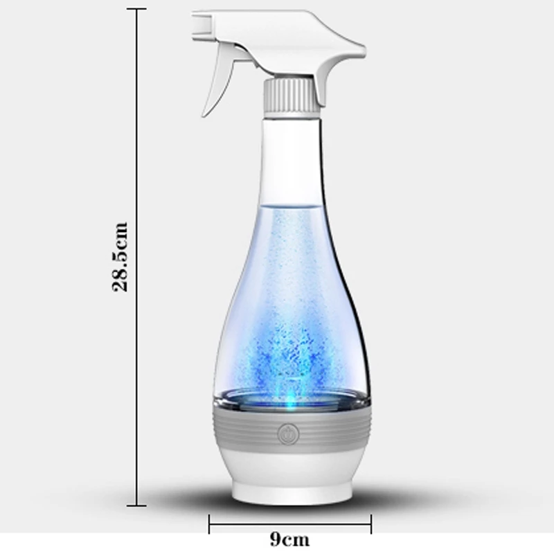 

2 Pcs 500ML Hypochlorous Acid Disinfection Water Manufacturing Generator Portable Cleaning Disinfection Tool Gray & Blue