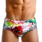 2021 цветные плавки с кокосовым деревом для плавания, Мужская одежда для плавания, бикини, сексуальный купальный костюм с мягкой подкладкой, мужские трусы для плавания, шорты-боксеры