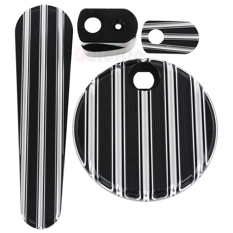 Motorcycle Ignition Switch Dash Insert Caps Fuel Tank Door Covers SET For Harley Touring FLHX Road Glide FLTRX