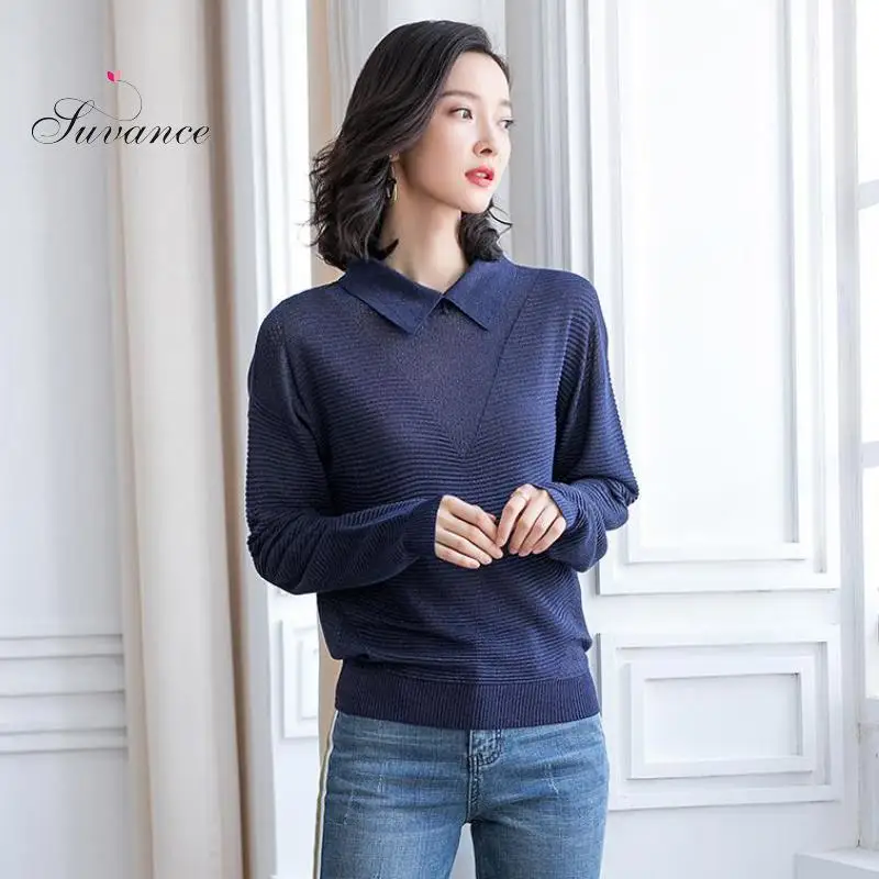 Женский трикотажный свитер в офисном стиле | Женская одежда