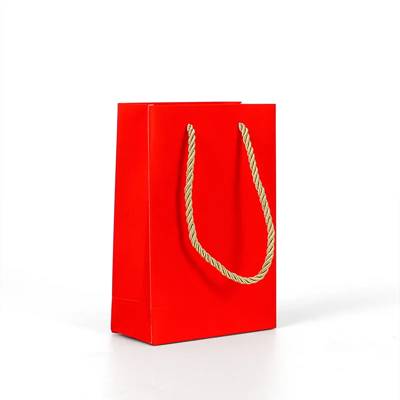 10pcs/lot Red Small Gift Bag With Handles Kraft package Paper Box For Jewelry Birthday Decoration Event Party Packing | Дом и сад