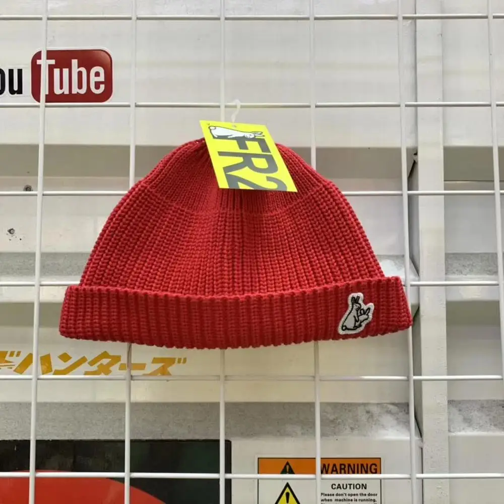 FR2 мужские и женские шапки Fxxking кролики шапка s осенние зимние; вязанные; шерстяные шляпы Модные кролики логотип 8 цветов стиль FR2 Кепка - Цвет: 3