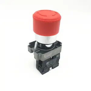 5 шт., красная Грибовидная головка XB2 BS442, кнопка аварийного остановки, переключатель, поворот на 1 NC, сброс вращения, 22 мм, монтажное отверстие