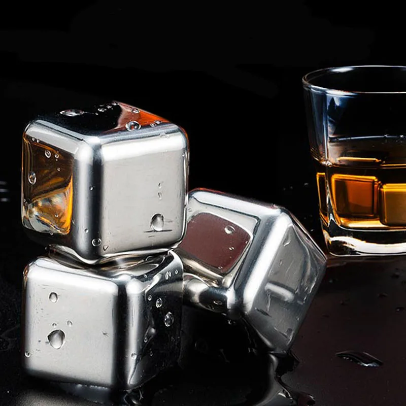 Нержавеющая сталь кубики льда замороженное зерно Металл кофе напиток виски 304