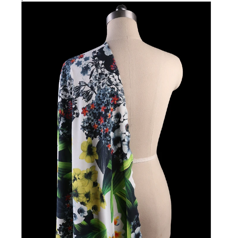 Новинка весна-лето 18 термостойкая 100% Шелковая крепдежная ткань для женского