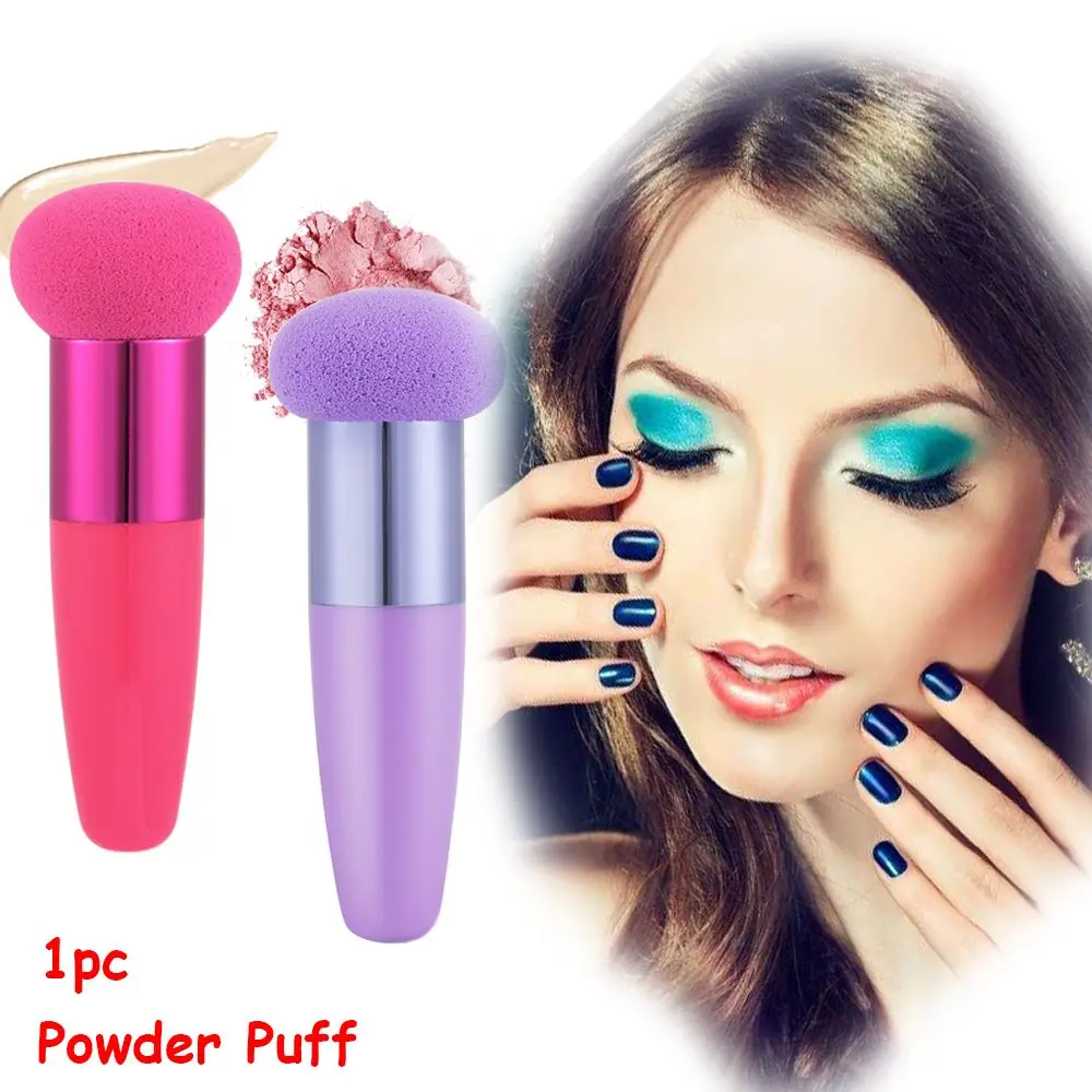 

Mushroom head Foundation Powder Puff Women Beauty Sponge Powder Puff With handle Smooth Shaped Cosmetic Tool