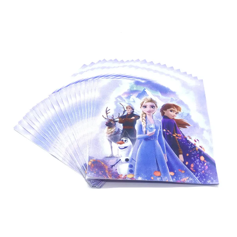 Дисней Холодное сердце 2 мультфильм одноразовая посуда бумажные салфетки для дня