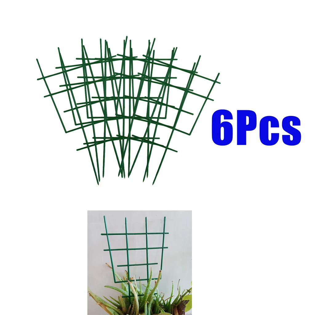 

6Pieces Mini Climbing Plant Trellis DIY Durable 12" Green Garden Trellis