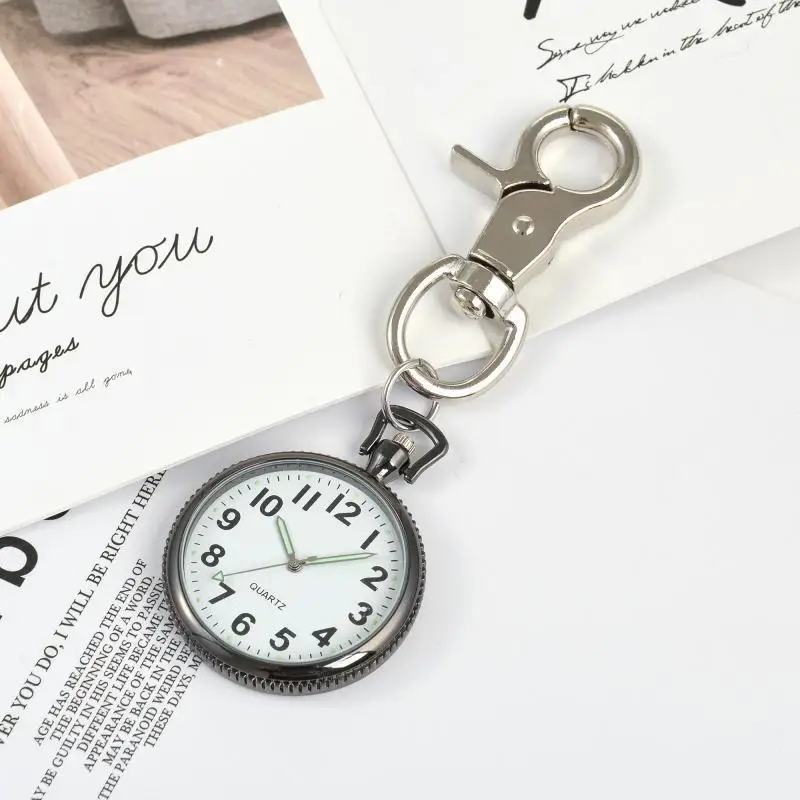 

Chest Pocket Watch Nurse Quartz Keychain Round Dial Portable Pendant for Women Men Nurse gift Pocket Watch