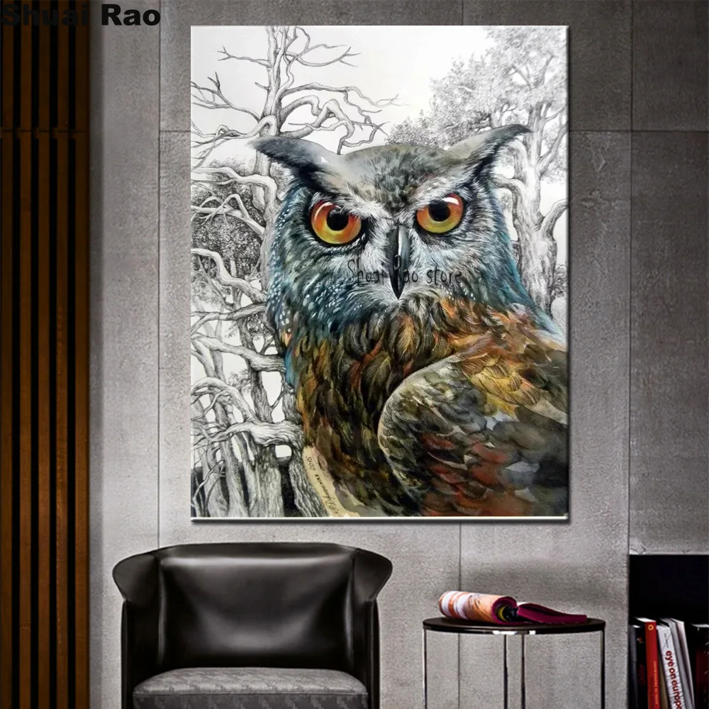 Набор для алмазной вышивки Сова с большим глазом|Алмазная мозаика и вышивка| |