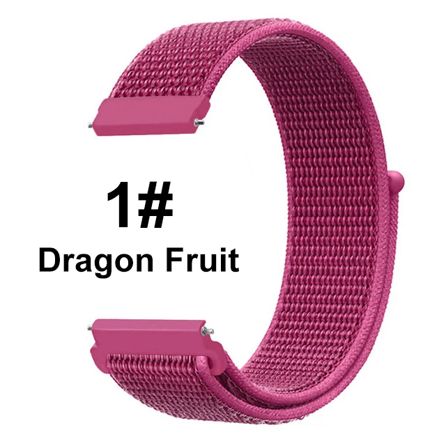 Dragon Fruit UEBN 20 мм 22 мм нейлоновый спортивный ремешок для Garmin Vivoactive 3 4 Venu/GarminMove/Forerunner 245 645 ремешок для наручных часов - Цвет ремешка: Dragon Fruit