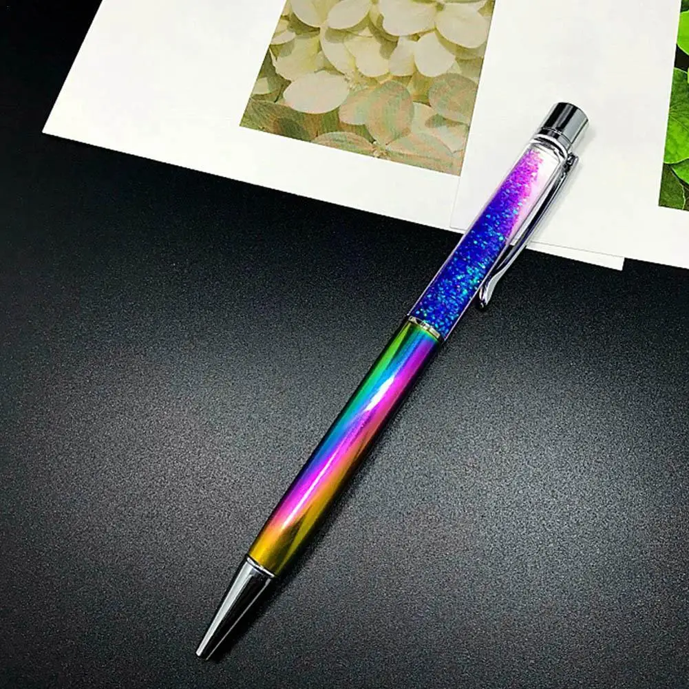 

1 Pieces Fine Writing Crystal Pen Colorful Ballpoint Pen Luxury Crystal Diamond Roller Ball Pen Metal Signing Stationery Pens
