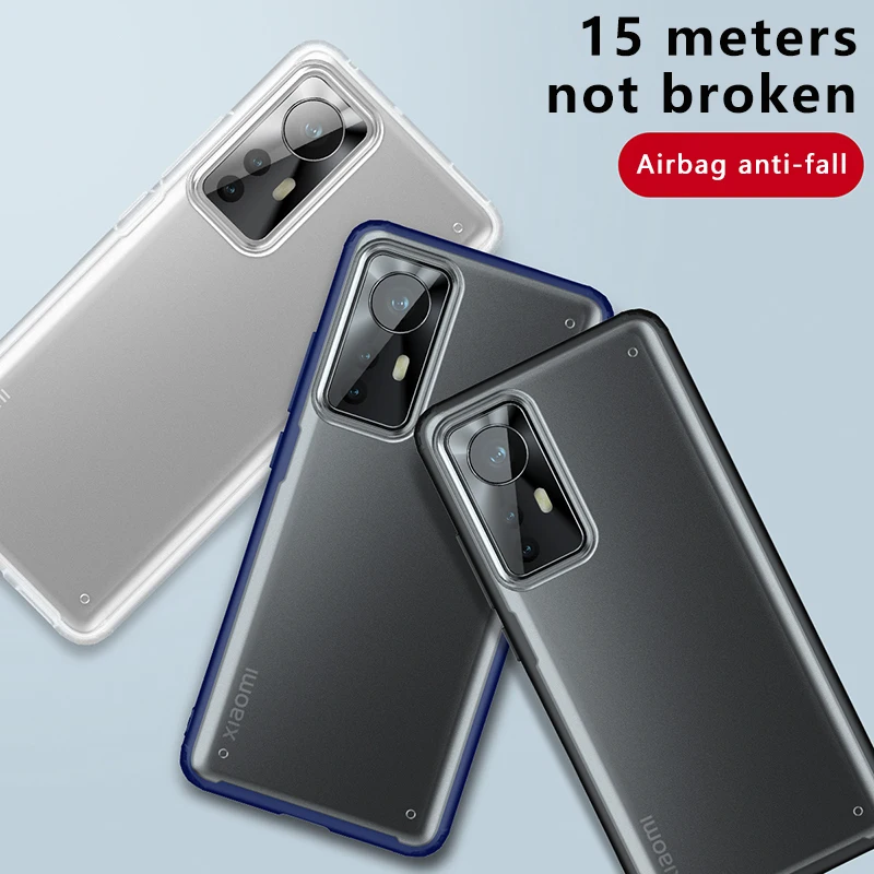 

New Matte Translucent Phone Case Four-corner Anti-drop Airbag Protective Shell Shockproof Armor Cover For Xiaomi 12 Pro Ultra
