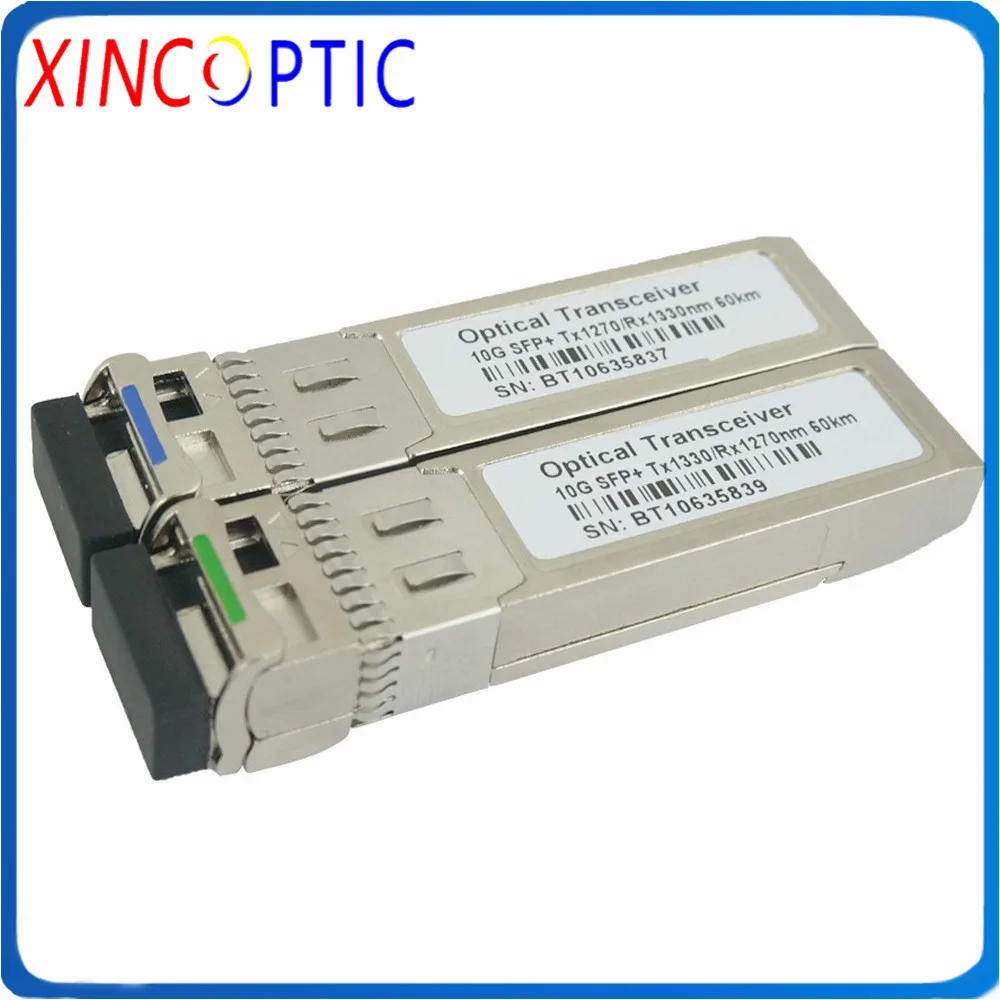 10G SFP + двунаправленный оптический трансивер Модуль LC Simplex TX1270nm RX1330nm 60 км