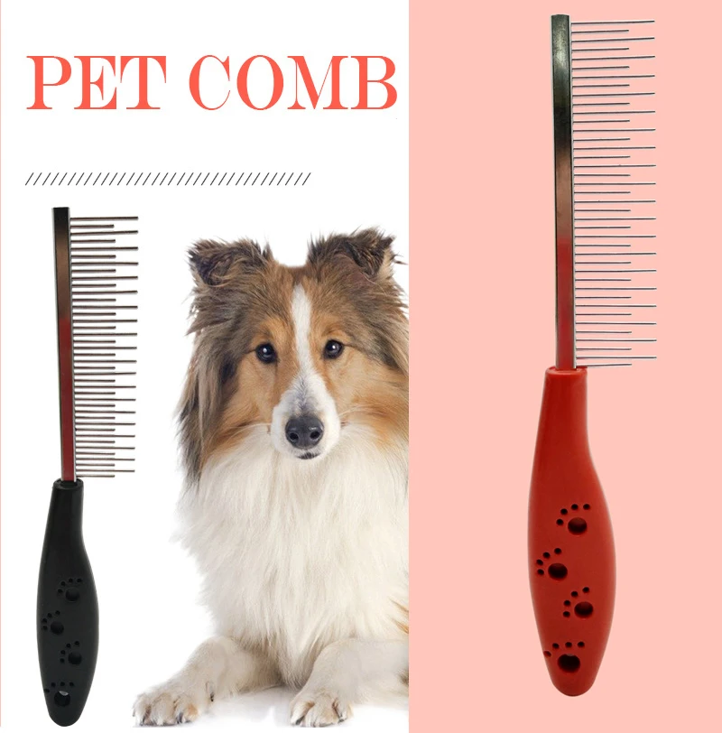 

Stainless Steel Pet Grooming Comb for Dog Cats Hair Removal Single Row Straight Comb Puppy Dogs Cats Hair Pet Grooming CareTools