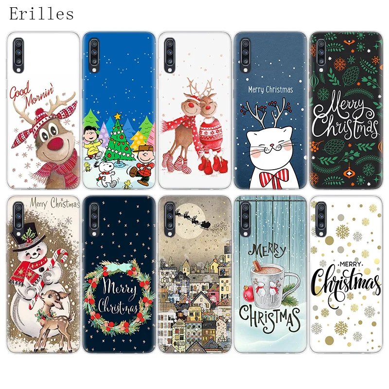 Счастливого Рождества Fundas чехол для Samsung Galaxy A51 A71 A50 A70 A20 A30 A40 A10 A20E J4 J6 A6 A8 A7 A9 2018