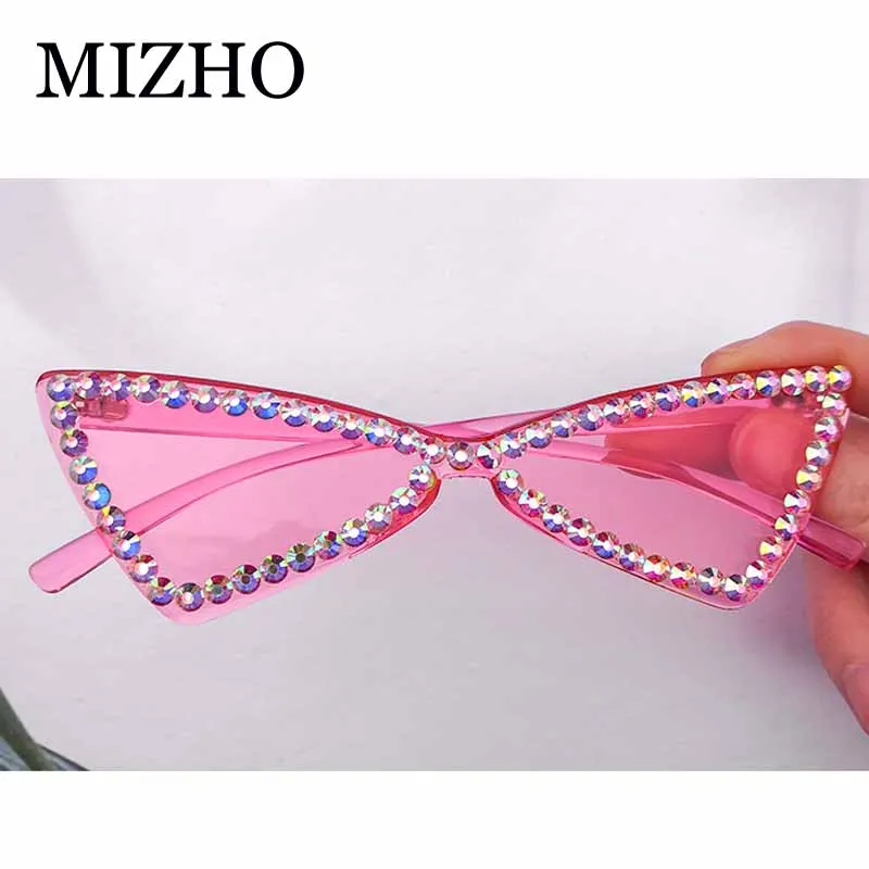 Женские узкие солнцезащитные очки MIZHO кошачий глаз в стиле ретро с маленькими