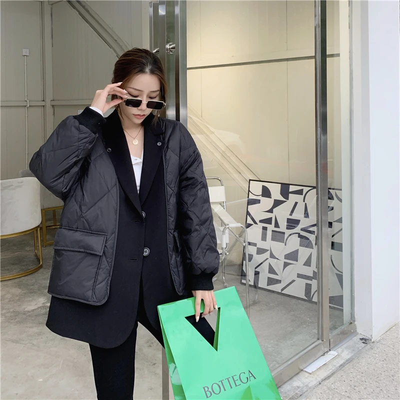 

Firm offers to film the new chic han edition loose fashion thickening cotton-padded jacket off two coats eiderdown cotton quilte