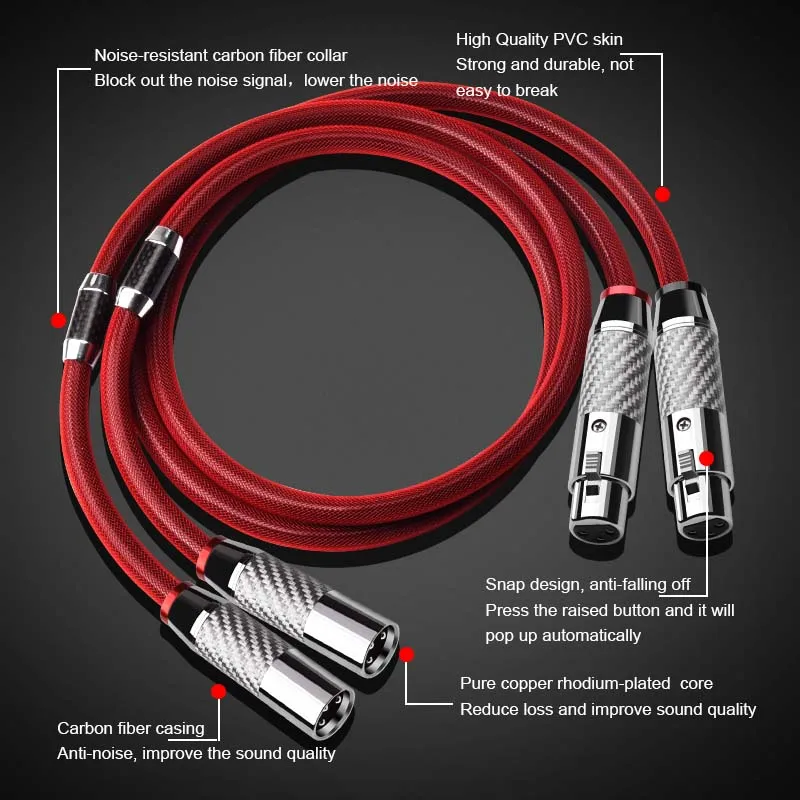 Кабель ATAUDIO Hi-Fi 2XLR 3 контакта разъем XLR усилитель CD DVD-плеер соединительный