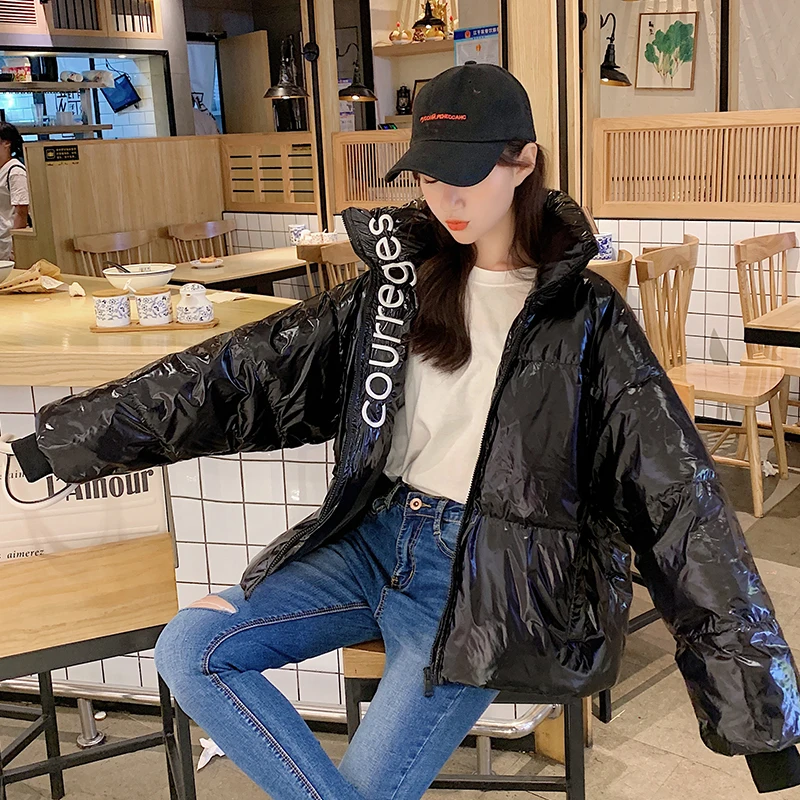 Хлопковое пуховое пальто для молодых женщин 2019 зимнее в студенческом стиле с
