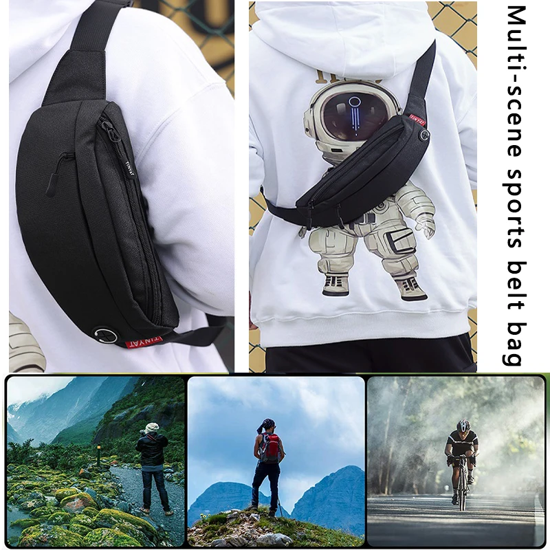 Поясная Сумка унисекс многофункциональная нейлоновая Водонепроницаемая