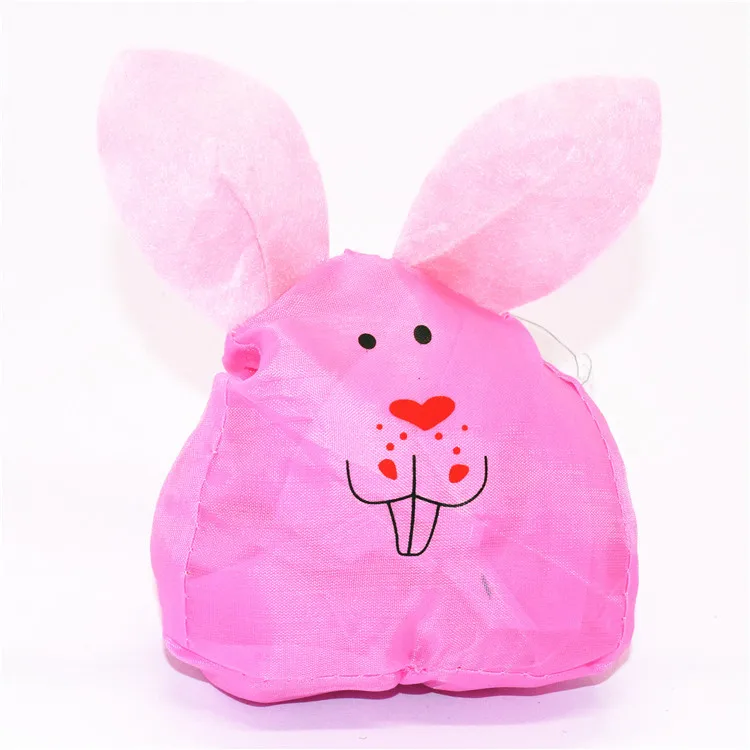 Bunny Складная сумка для покупок в форме кошки, милые животные, экологичный подарок для дам, складная многоразовая сумка-тоут, переносная Дорожная сумка на плечо - Цвет: Bunny