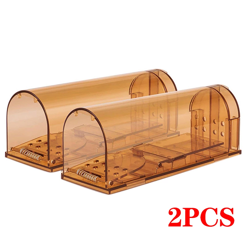 

2Pcs Transparent Reusable Mouse Trap Rodent Mice Live Catcher Small Animals Cage Mouse Cage Mousetrap Mouse Trap Mousetrap
