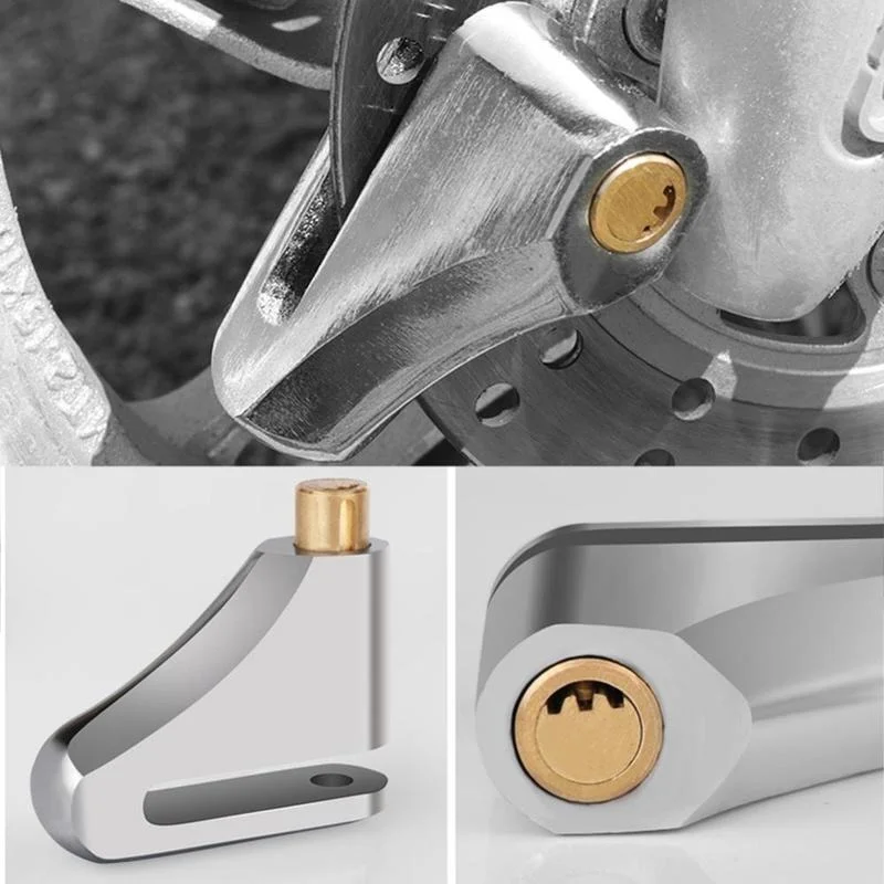 Замок дисковый с защитой от кражи для мотоцикла электроскутера велосипеда