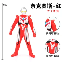 13cm small soft rubber ultraman nexus junis red action figures model doll furnishing articles childrens assembly puppets toys