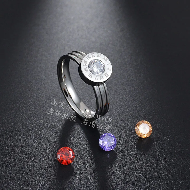 Elepple креативный Римский Цифровой Красочный Циркон Сменные кольца для мужчин и