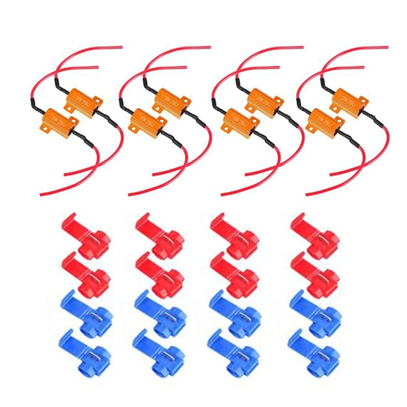 8 шт 25Вт 25 Ом светодиодный нагрузочный резистор для поворотов Светодиодный