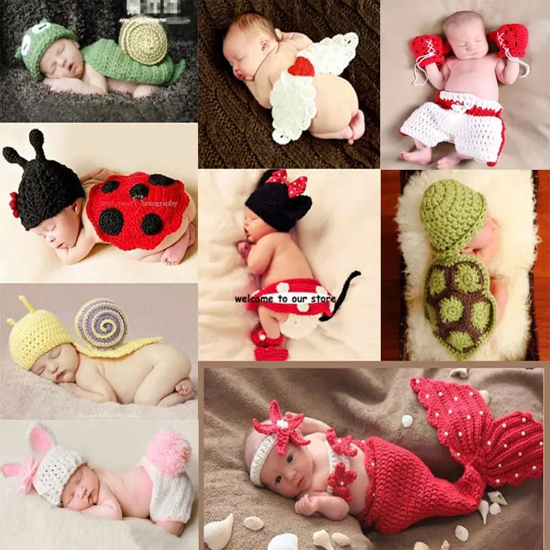 newborn photography props crothet baby clothes boy clothing boys accessories infant girl costume crocheted handmade outfit