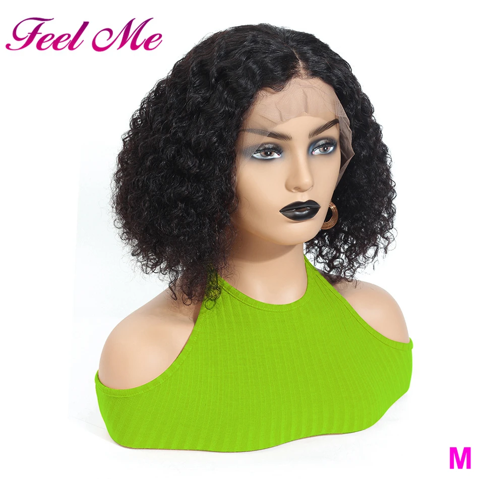 Бразильские короткие кудрявые парики с детскими волосами 130% кружевные передние