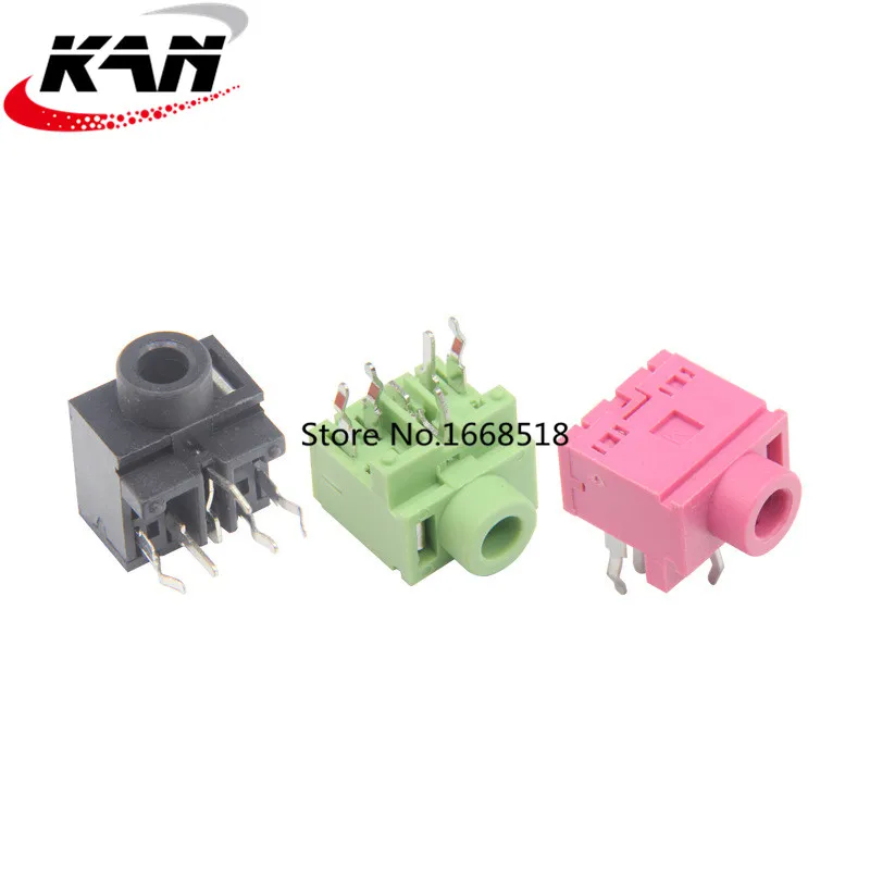 

10 шт. 3,5 мм 0357-5P разъем аудио разъем PJ317 5Pin DIP разъем для наушников Разъем PJ-317 розовый цвет зеленый, синий черный