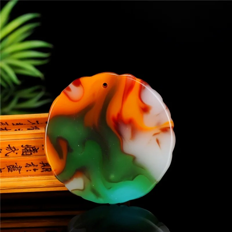 

Natural Colorful Jade Hand-carved Unicorn Pendant Fashion Boutique Jewelry Men and Women Color Necklace Gift Accessories