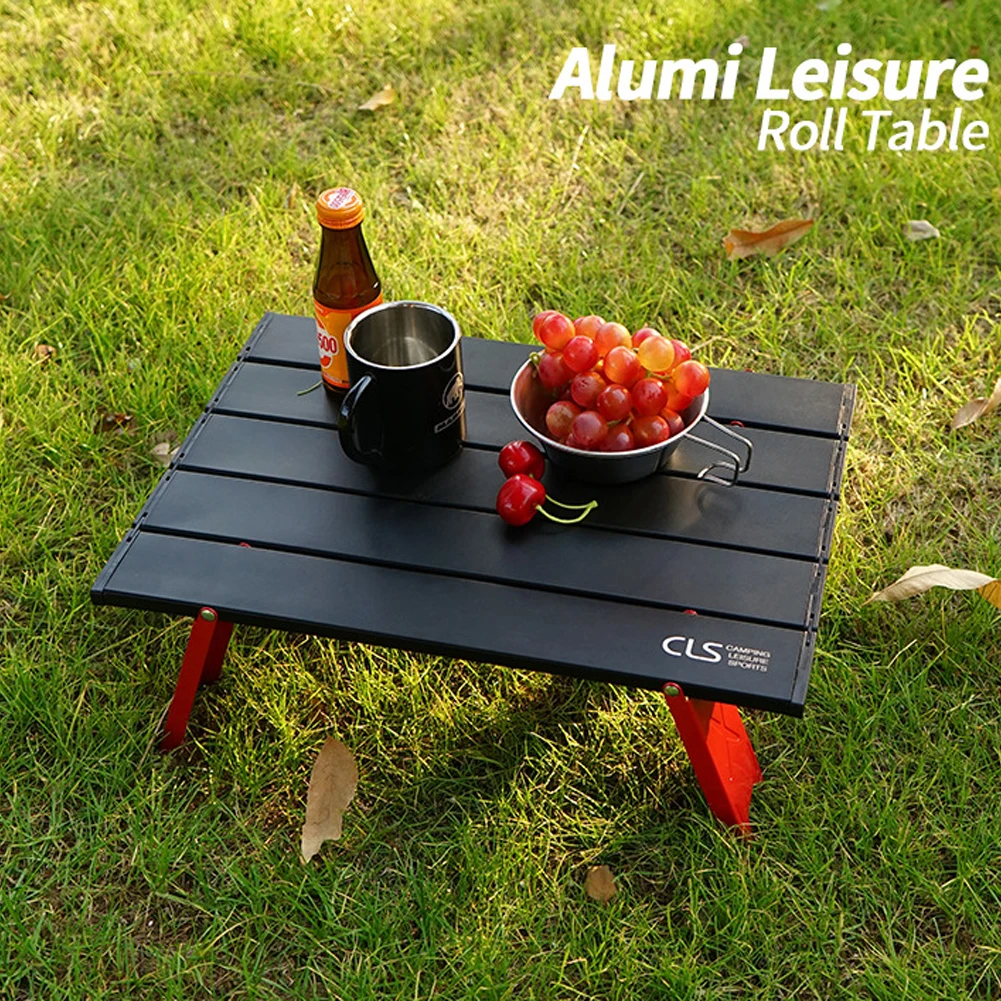 

Mini Folding Table Ultralight Aluminum Table Camping Beach Picnic Folding Table Bed Collapsible Computer Folding Table