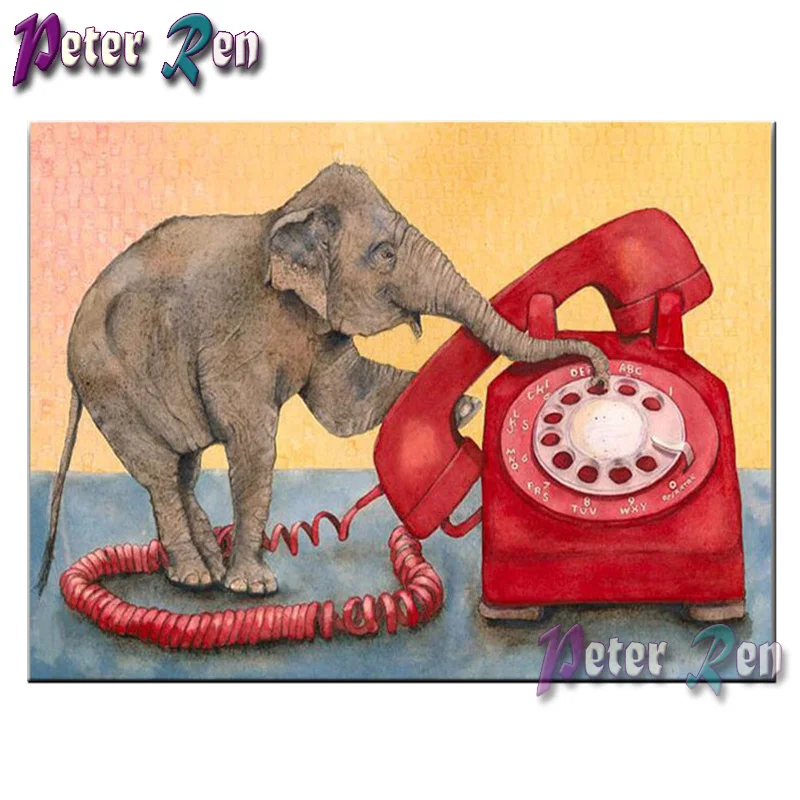 5d алмазная живопись животные слон вызов сделай сам квадратная круглая Стразы