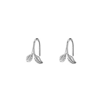 panjbj 925 sterling silver silver leaf earrings female small fresh short earrings leaf fashion light luxury jewelry gift